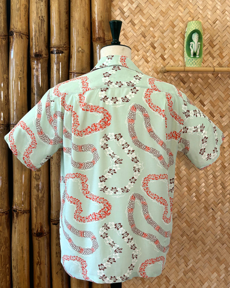 Micky Oye Green Lei Aloha Shirt